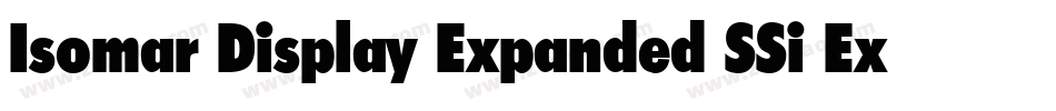 Isomar Display Expanded SSi Expanded Italic字体转换